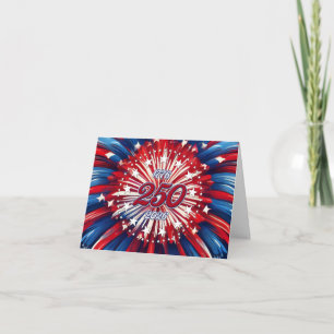 America’s 250th Birthday 1776-2026 RWB Fireworks Thank You Card