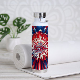 America’s 250th Birthday 1776-2026 RWB Fireworks Water Bottle