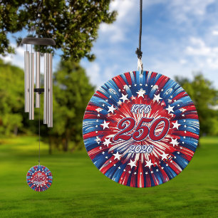America’s 250th Birthday 1776-2026 RWB Fireworks Wind Chime