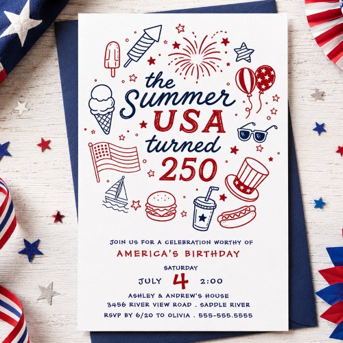 America’s 250th Birthday Bash Invitation
