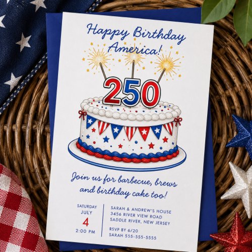 America’s 250th Birthday BBQ Invite