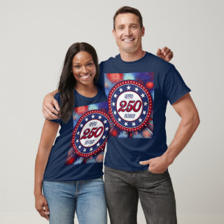 America’s 250th Birthday Graphic Fireworks Burst R T-Shirt