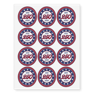 America’s 250th Birthday Temporary Tattoos