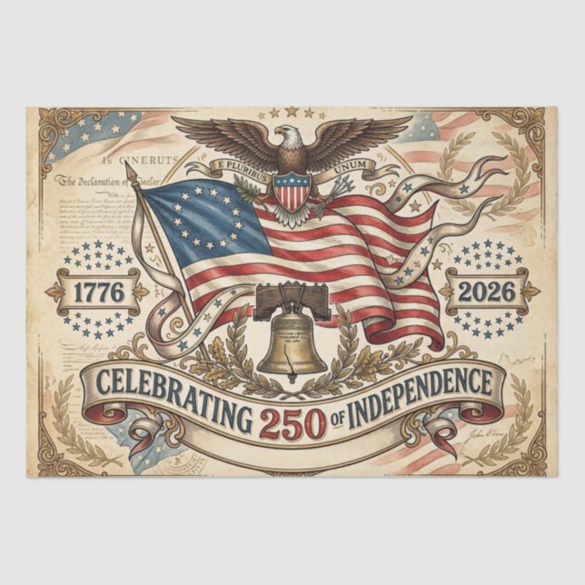 America’s 250th Birthday Tissue Paper (Front)