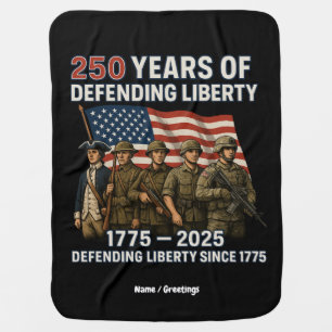 America’s 250th Birthday US Flag Military Parade Baby Blanket