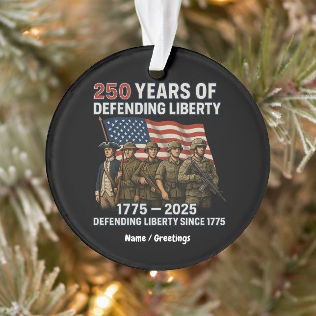 America’s 250th Birthday US Flag Military Parade  Ornament (Tree)