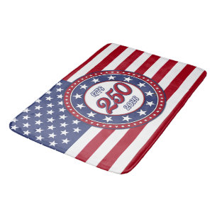 America’s 250th Birthday With USA Flag Bath Mat