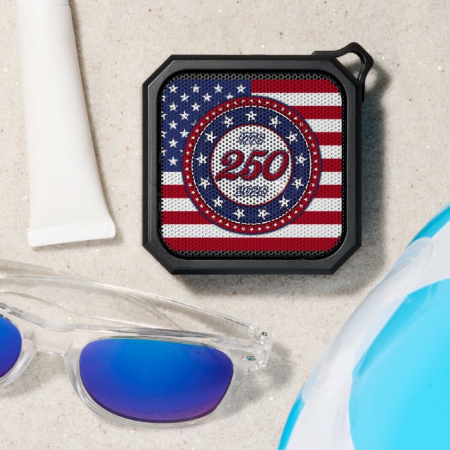 America’s 250th Birthday With USA Flag Bluetooth Speaker (Insitu(Beach))