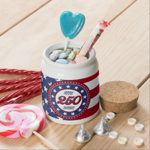 America’s 250th Birthday With USA Flag Candy Jar
