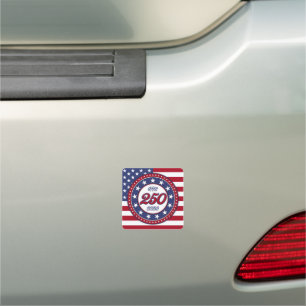America’s 250th Birthday With USA Flag Car Magnet