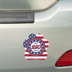 America’s 250th Birthday With USA Flag Car Magnet