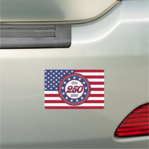 America’s 250th Birthday With USA Flag Car Magnet
