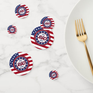 America’s 250th Birthday With USA Flag Confetti