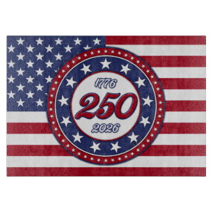 America’s 250th Birthday With USA Flag Cutting Board