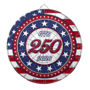 America’s 250th Birthday With USA Flag Dart Board