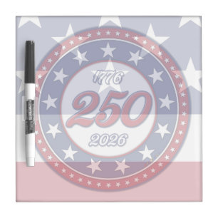 America’s 250th Birthday With USA Flag Dry Erase Board