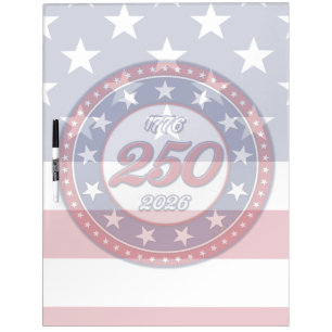 America’s 250th Birthday With USA Flag Dry Erase Board