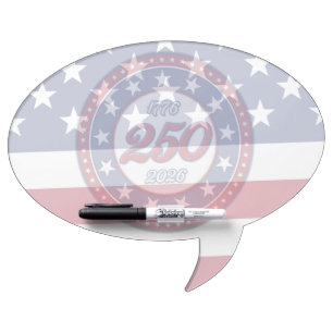 America’s 250th Birthday With USA Flag Dry Erase Board
