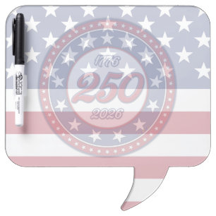 America’s 250th Birthday With USA Flag Dry Erase Board