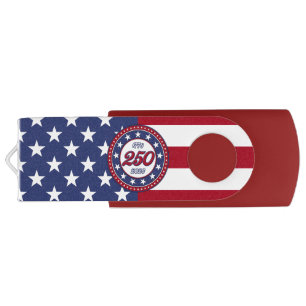 America’s 250th Birthday With USA Flag Flash Drive