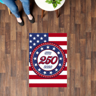 America’s 250th Birthday With USA Flag Floor Decals