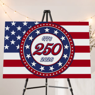 America’s 250th Birthday With USA Flag Foam Board