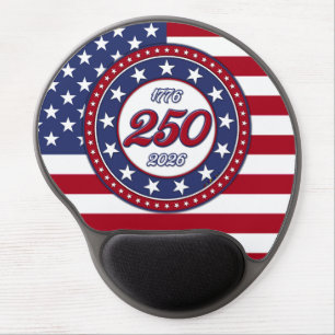 America’s 250th Birthday With USA Flag Gel Mouse Pad
