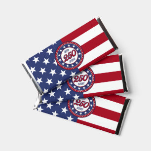 America’s 250th Birthday With USA Flag Hershey Bar Favors