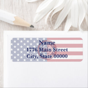 America’s 250th Birthday With USA Flag Label