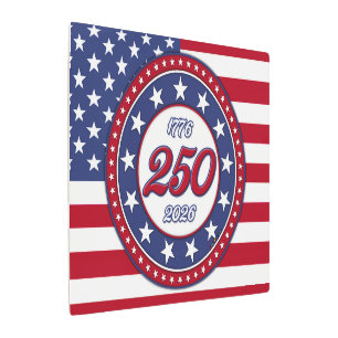 America’s 250th Birthday With USA Flag Metal Print