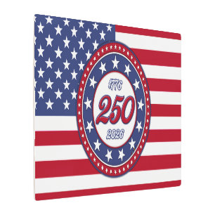America’s 250th Birthday With USA Flag Metal Print