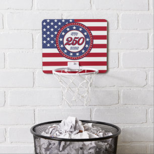 America’s 250th Birthday With USA Flag Mini Basketball Hoop