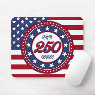 America’s 250th Birthday With USA Flag Mouse Pad