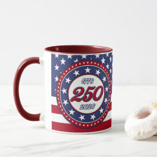 America’s 250th Birthday With USA Flag Mug