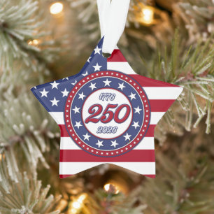 America’s 250th Birthday With USA Flag Ornament