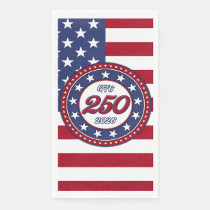 America’s 250th Birthday With USA Flag Paper Guest Towels