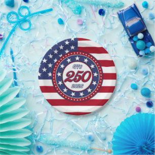 America’s 250th Birthday With USA Flag Paper Plates