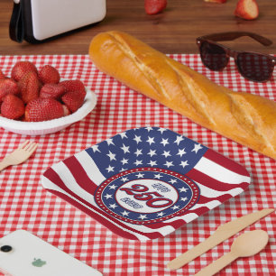 America’s 250th Birthday With USA Flag Paper Plates