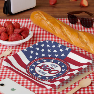 America’s 250th Birthday With USA Flag Paper Plates