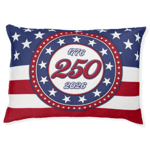 America’s 250th Birthday With USA Flag Pet Bed