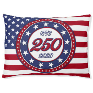 America’s 250th Birthday With USA Flag Pet Bed