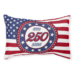 America’s 250th Birthday With USA Flag Pet Bed