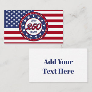 America’s 250th Birthday With USA Flag Place Card