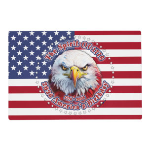 America’s 250th Birthday With USA Flag Placemat