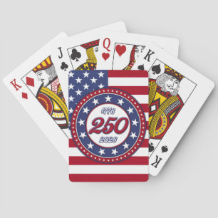 America’s 250th Birthday With USA Flag Poker Cards