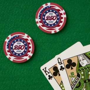 America’s 250th Birthday With USA Flag Poker Chips