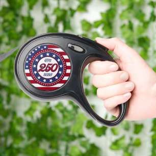 America’s 250th Birthday With USA Flag Retractable Pet Leash
