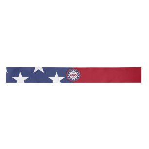 America’s 250th Birthday With USA Flag Satin Ribbon