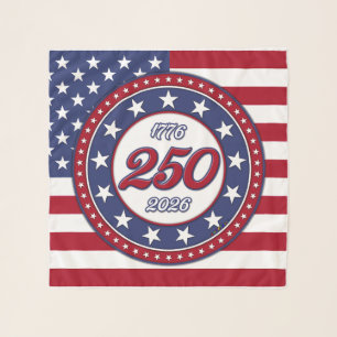 America’s 250th Birthday With USA Flag Scarf