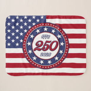 America’s 250th Birthday With USA Flag Sherpa Blanket